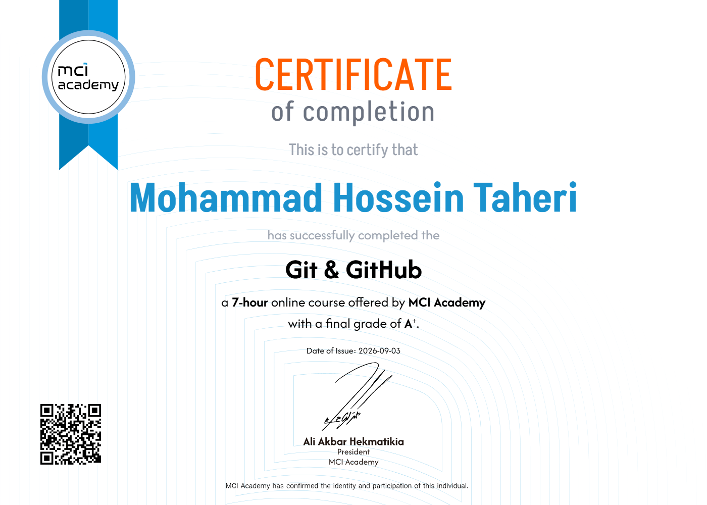 Certificate 1